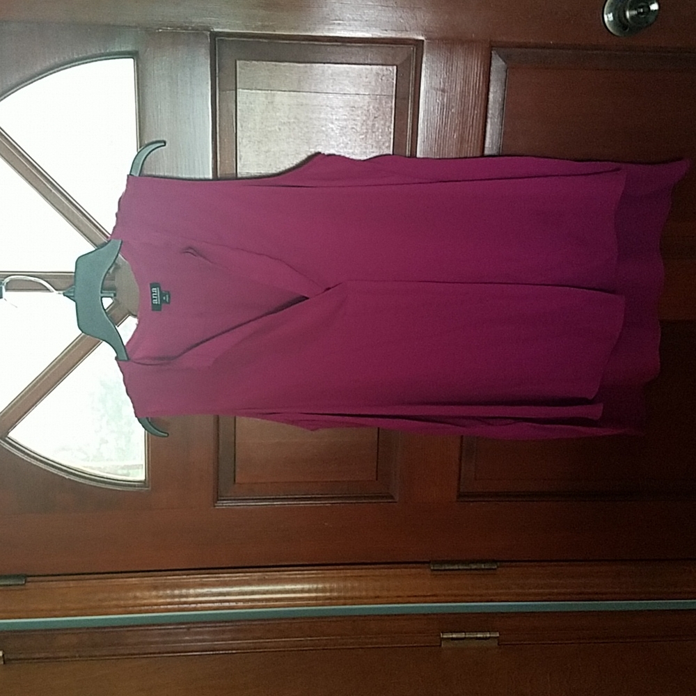 a.n.a Sleeveless, High/Low, V-Neck, Pink Blouse, Size XL